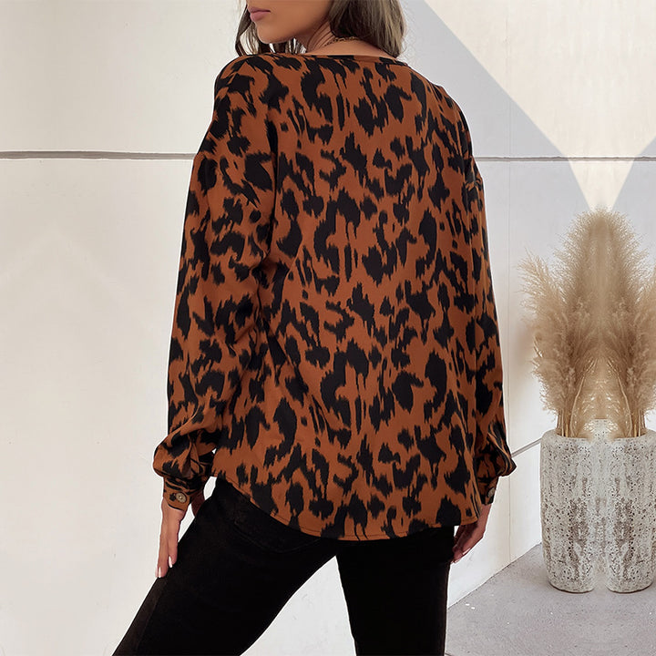 Damer Leopardmönster Skjortblus Mirla-Eva Jonsson