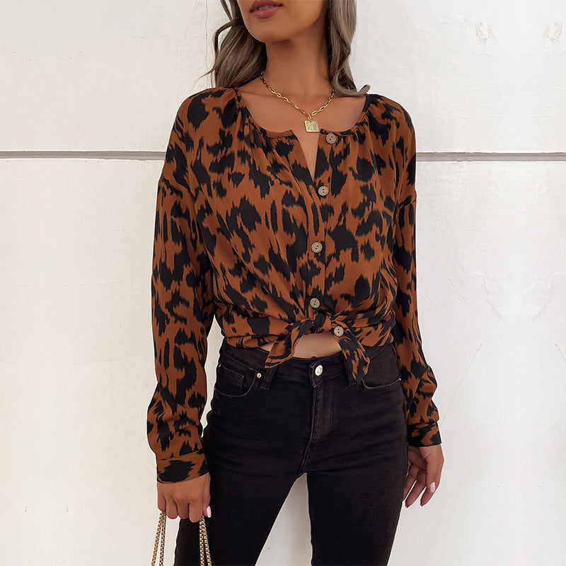 Damer Leopardmönster Skjortblus Mirla-Eva Jonsson