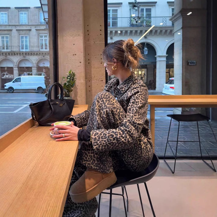 Damer Leopardtryck Kortjacka Mirla-Eva Jonsson