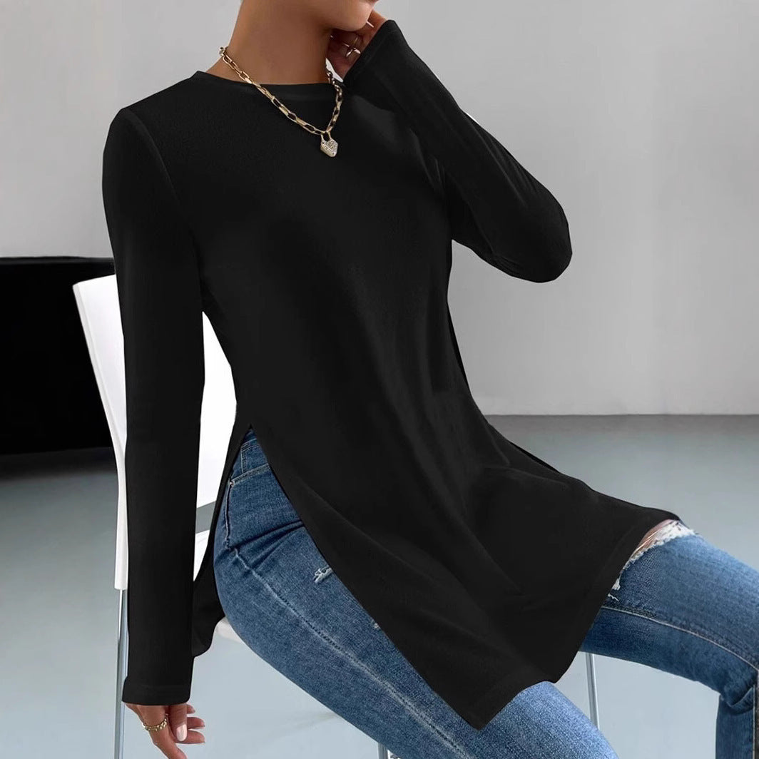 Damer Longsleeve Tunika med sidofickdetaljer Eva Jonsson-Eva Jonsson