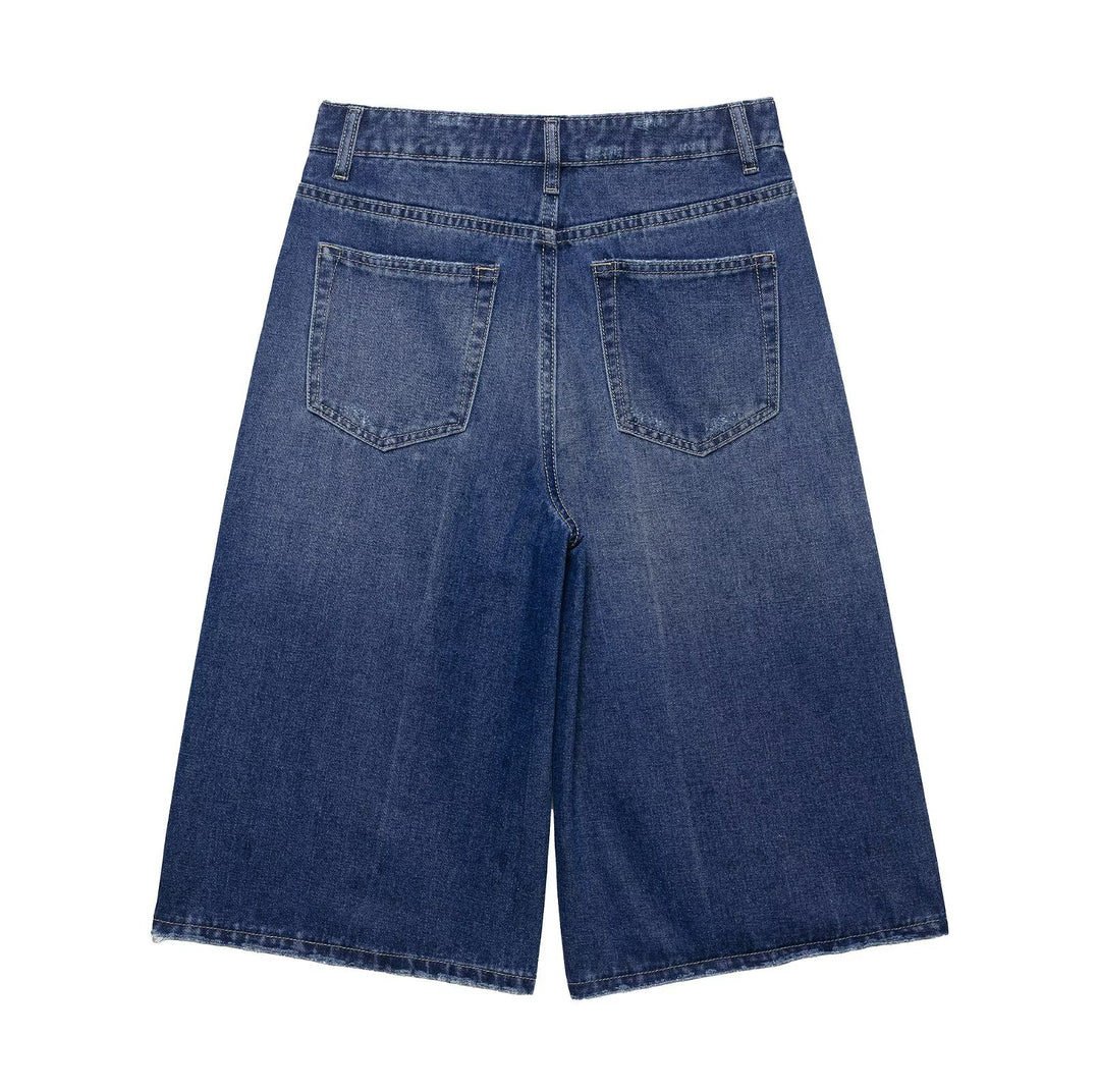 Damer Loose Denim-Culotte i avslappnad skärning Mirla-Eva Jonsson