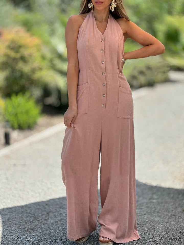 Damer Löst skuren jumpsuit med knapplist och praktiska fickor Mirla-Eva Jonsson