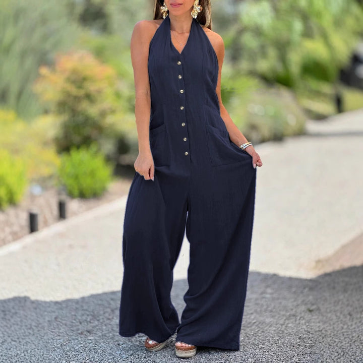 Damer Löst skuren jumpsuit med knapplist och praktiska fickor Mirla-Eva Jonsson