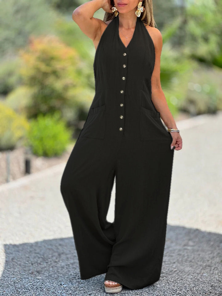 Damer Löst skuren jumpsuit med knapplist och praktiska fickor Mirla-Eva Jonsson