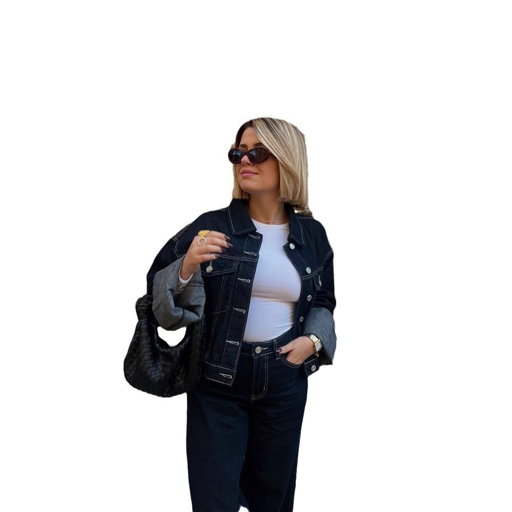 Damer Löst skurna denimbyxor med moderiktig uppslag Mirla-Eva Jonsson
