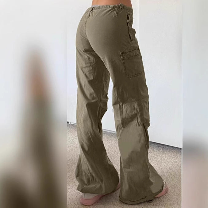 Damer Löst skurna fritidsbyxor med praktiska fickor och elastisk midja Mirla-Eva Jonsson