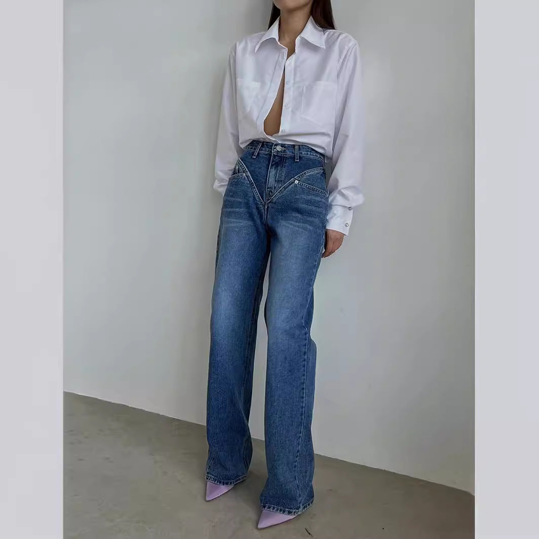 Damer Löst skurna jeans med unik design Mirla-Eva Jonsson