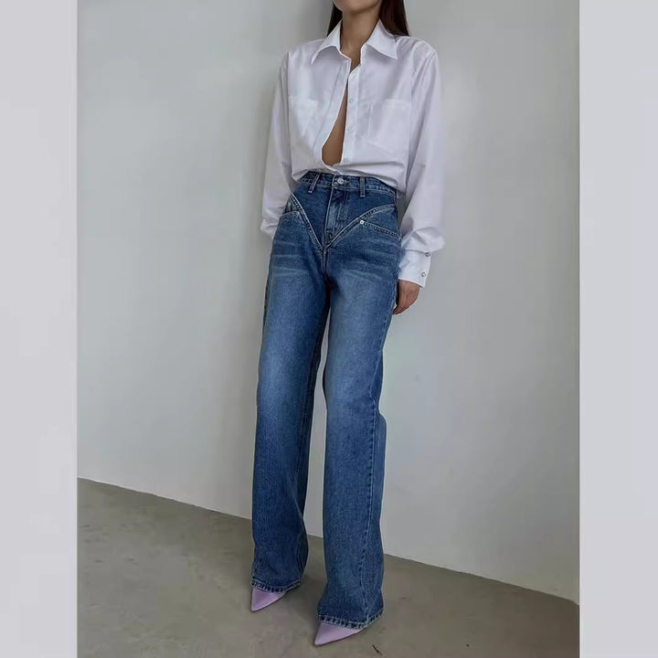 Damer Löst skurna jeans med unik design Mirla-Eva Jonsson