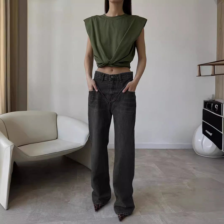 Damer Löst skurna jeans med unik design Mirla-Eva Jonsson