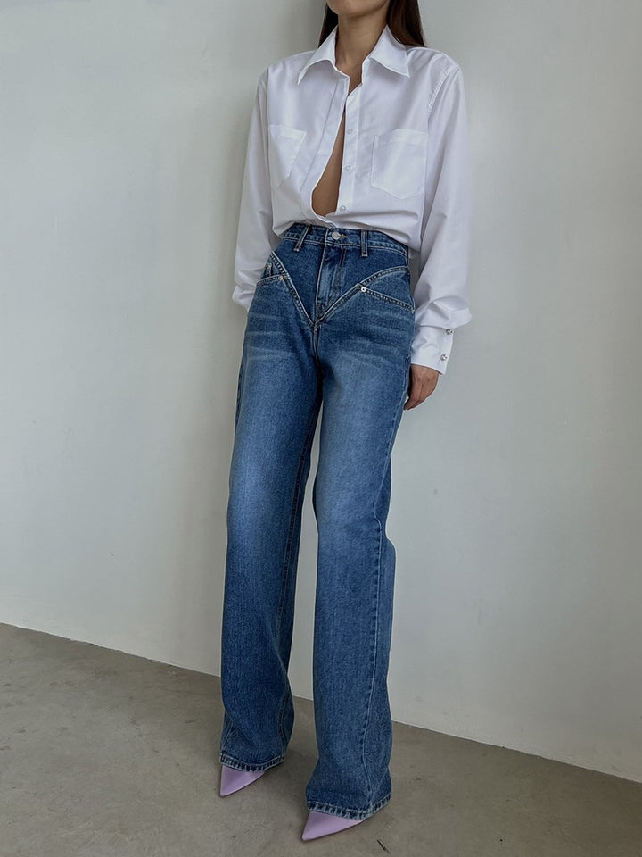 Damer Löst skurna jeans med unik design Mirla-Eva Jonsson