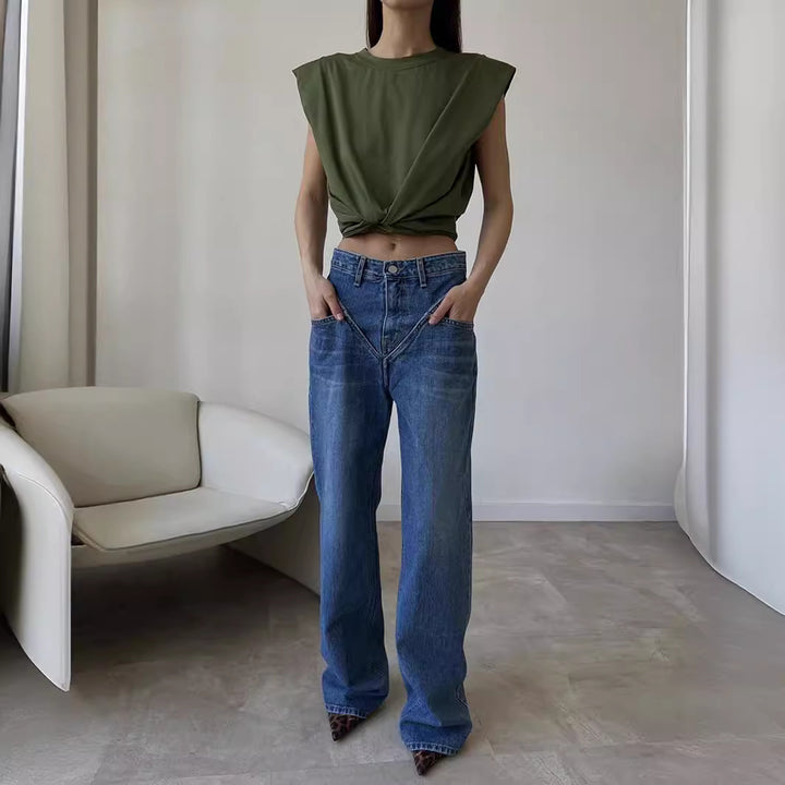 Damer Löst skurna jeans med unik design Mirla-Eva Jonsson