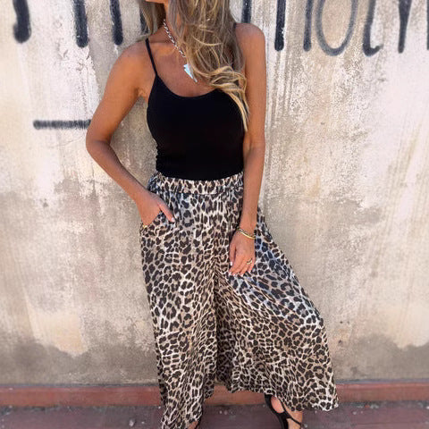 Damer Löst skurna leopardtryck-byxor Mirla-Eva Jonsson
