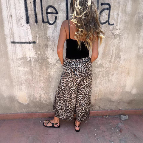 Damer Löst skurna leopardtryck-byxor Mirla-Eva Jonsson