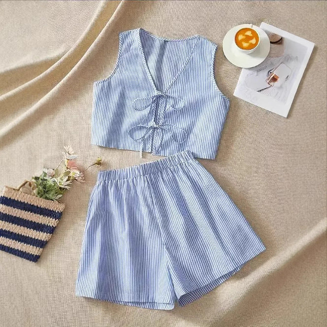 Damer Lounge-Wear Set med rynkor och snörning på ryggen Mirla-Eva Jonsson