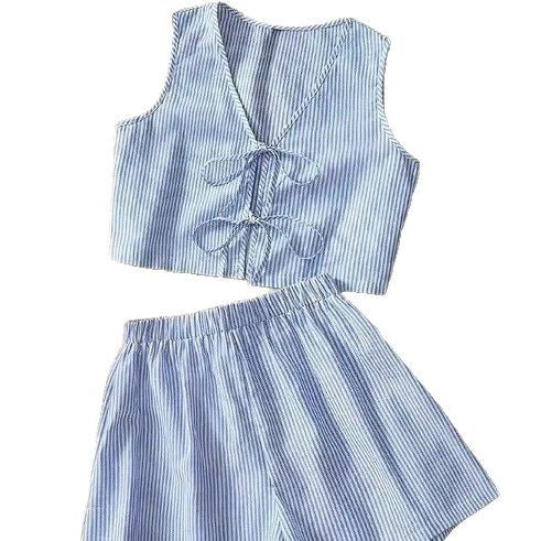 Damer Lounge-Wear Set med rynkor och snörning på ryggen Mirla-Eva Jonsson