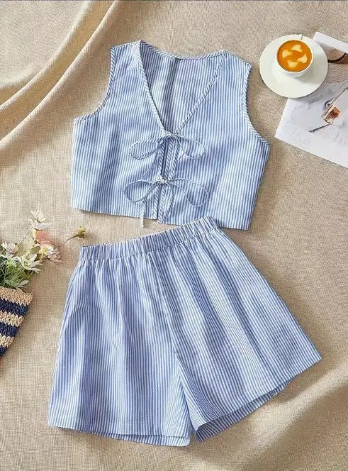 Damer Lounge-Wear Set med rynkor och snörning på ryggen Mirla-Eva Jonsson