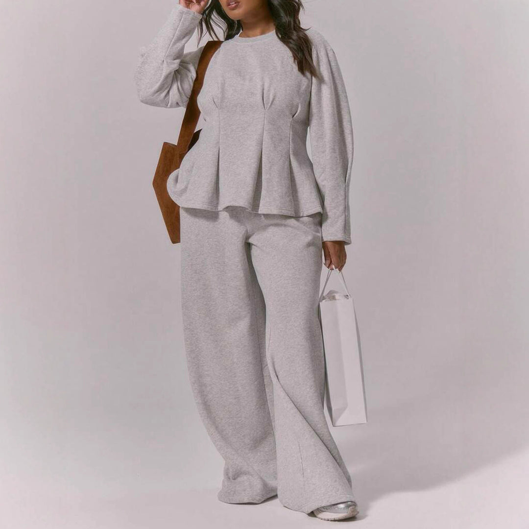 Damer Loungewear-set med elegant peplum-design och lös passform Mirla-Eva Jonsson