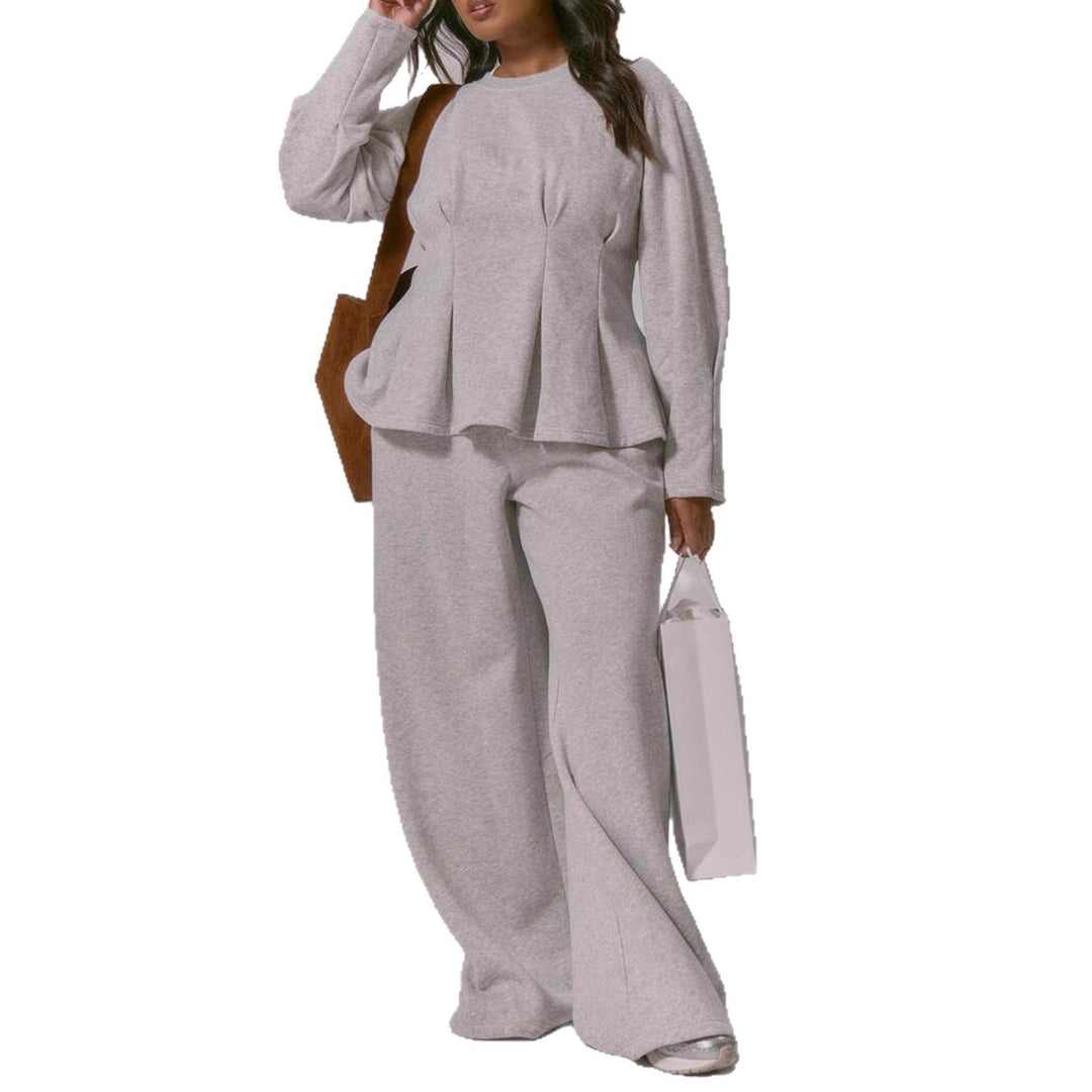 Damer Loungewear-set med elegant peplum-design och lös passform Mirla-Eva Jonsson