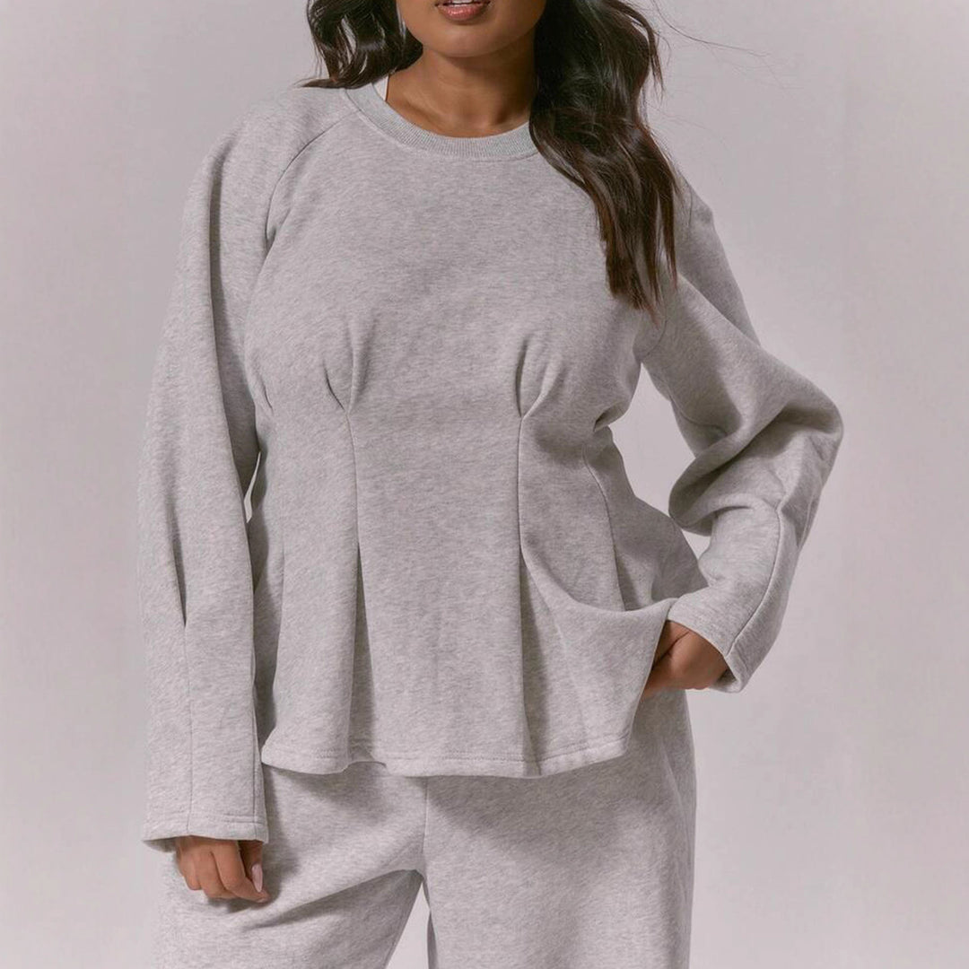 Damer Loungewear-set med elegant peplum-design och lös passform Mirla-Eva Jonsson