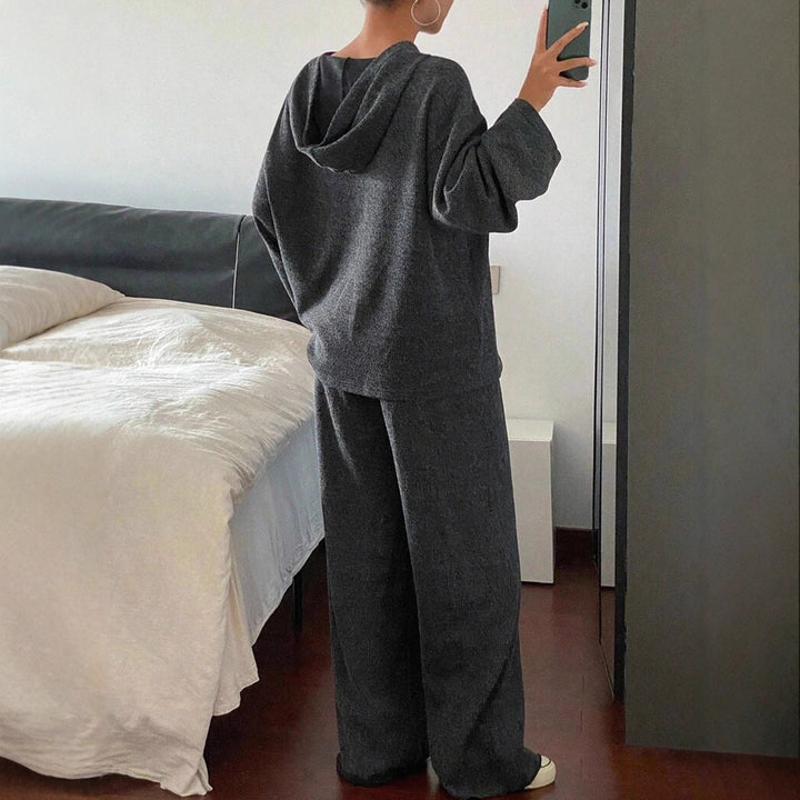 Damer Loungewear-set med huva och knapprad Mirla-Eva Jonsson