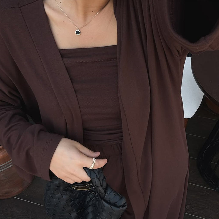 Damer Loungewear-set med lång kimono och smal överdel Mirla-Eva Jonsson
