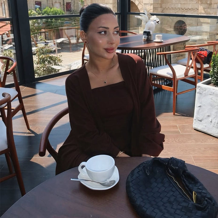 Damer Loungewear-set med lång kimono och smal överdel Mirla-Eva Jonsson