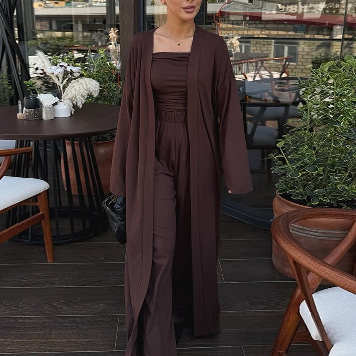 Damer Loungewear-set med lång kimono och smal överdel Mirla-Eva Jonsson
