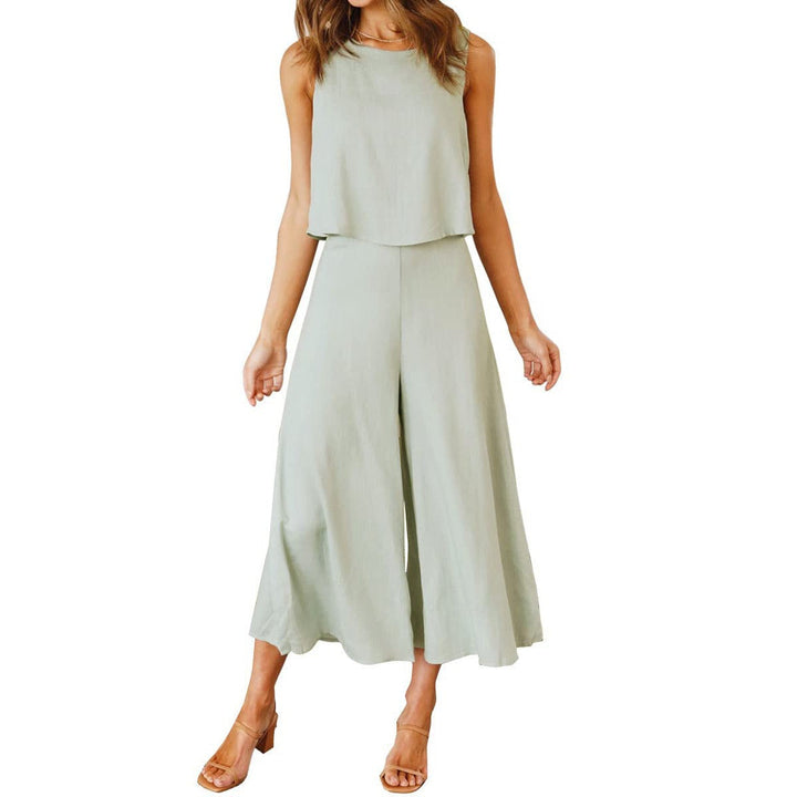 Damer Luftig Jumpsuit med Svingande Ben och Ärmellöst Design Mirla-Eva Jonsson