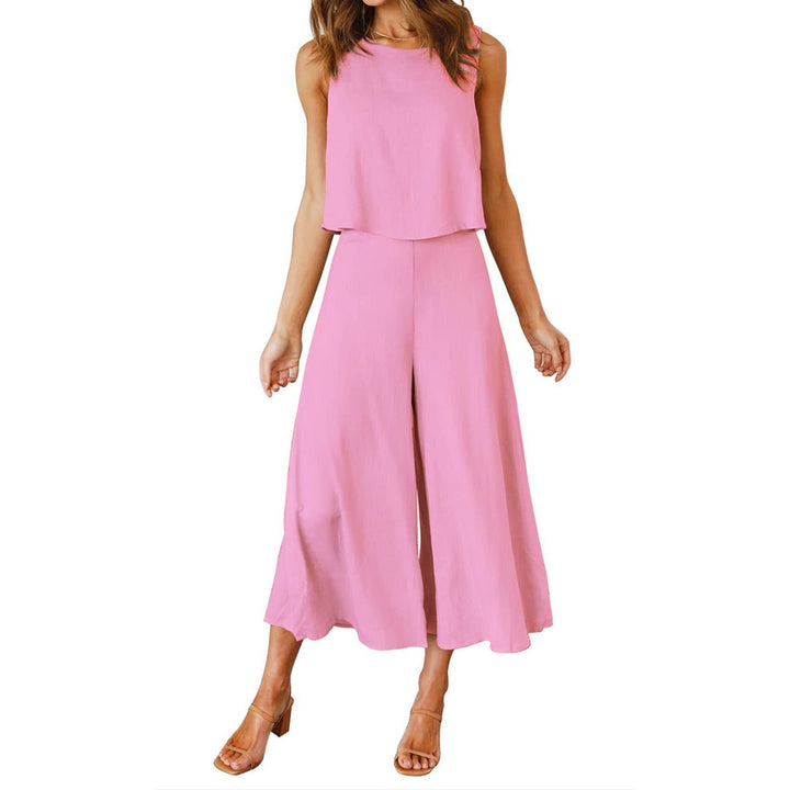 Damer Luftig Jumpsuit med Svingande Ben och Ärmellöst Design Mirla-Eva Jonsson