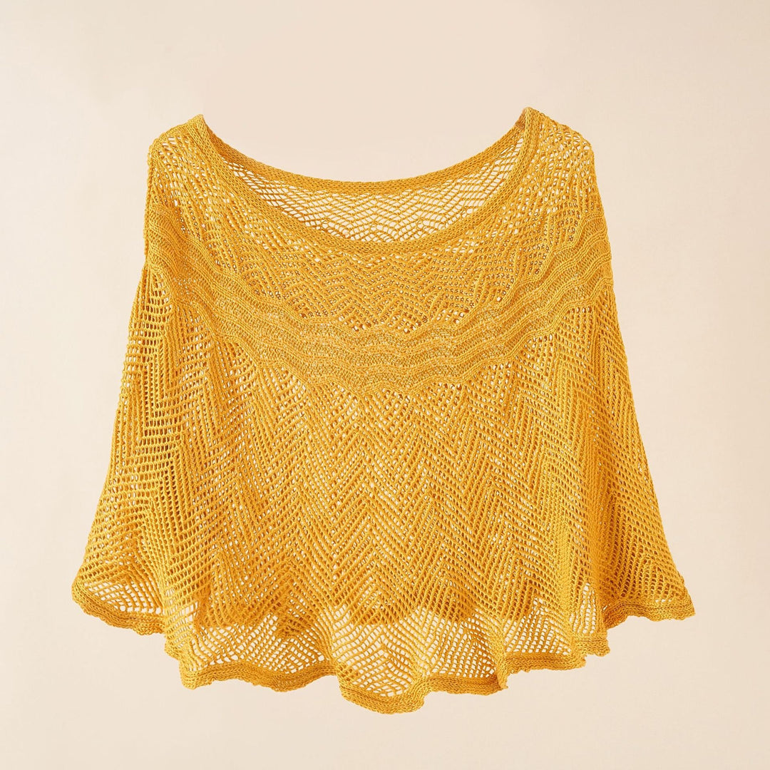 Damer Luftig Stickad Poncho I Modern Design Mirla-Eva Jonsson