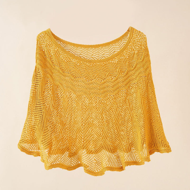Damer Luftig Stickad Poncho I Modern Design Mirla-Eva Jonsson