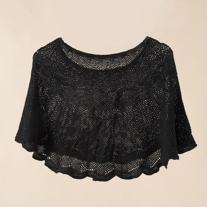 Damer Luftig Stickad Poncho I Modern Design Mirla-Eva Jonsson