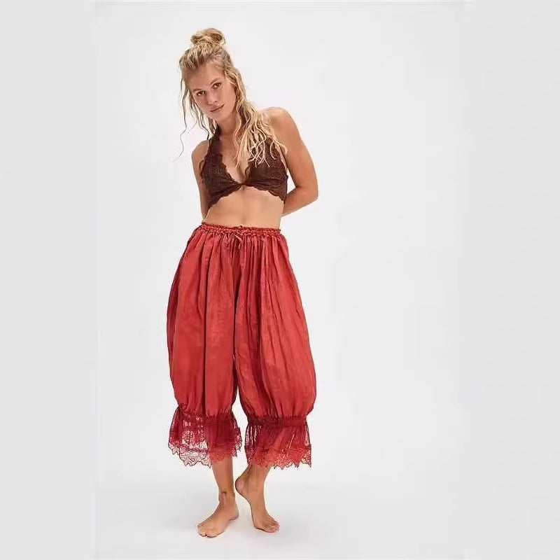 Damer Luftig och elegant Culotte med spetsdekoration Mirla-Eva Jonsson