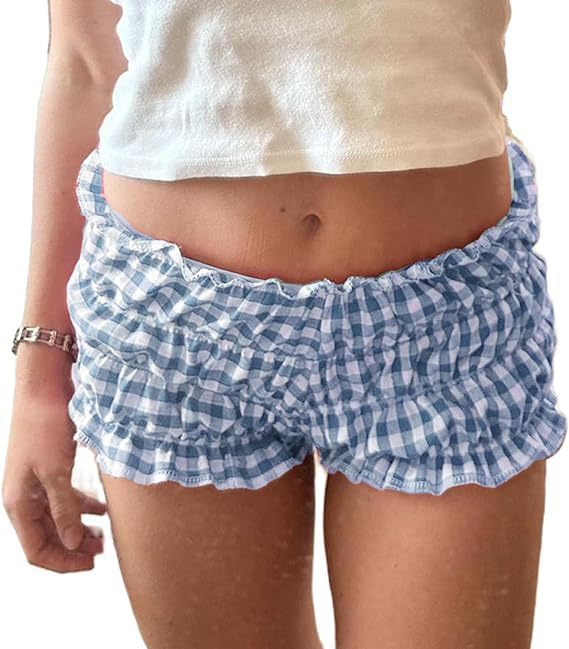 Damer Luftiga Shorts med Gingham-mönster Mirla-Eva Jonsson
