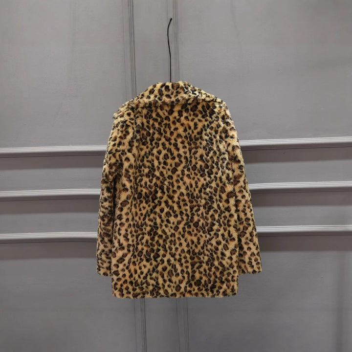 Damer Lyx Konstpälsjacka i Leopardmönster Mirla-Eva Jonsson