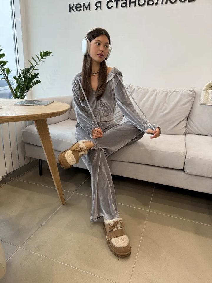Damer Lyxig Fleece-Loungewear-Set Eva Jonsson-Eva Jonsson