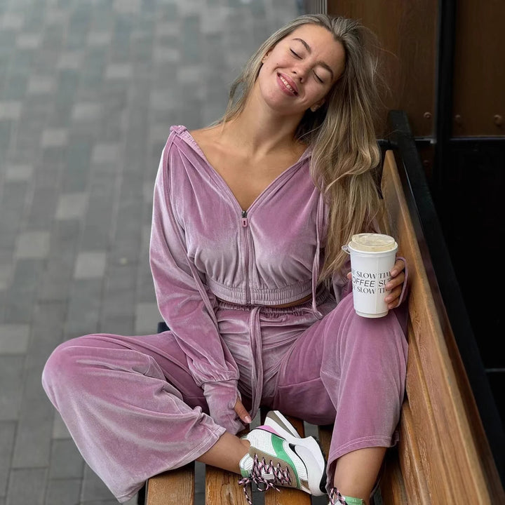 Damer Lyxig Fleece-Loungewear-Set Eva Jonsson-Eva Jonsson