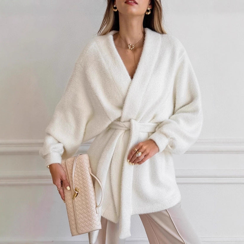 Damer Lyxig Wrapcardigan med bekväm passform och bälte Mirla-Eva Jonsson