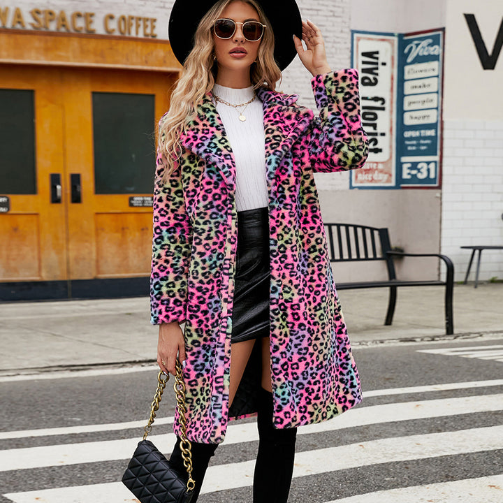 Damer Lyxig konstpälsjacka med leoparddesign Mirla-Eva Jonsson