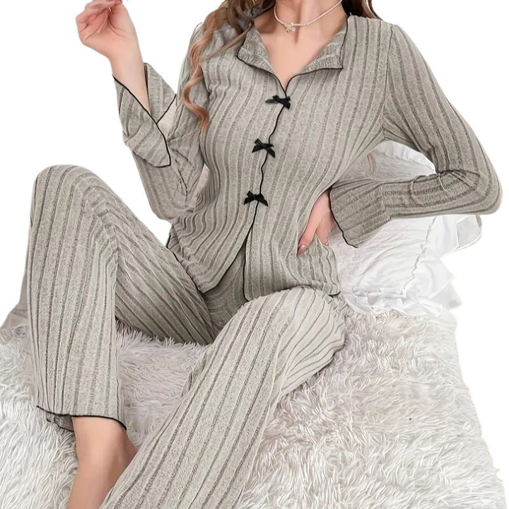Damer Lyxigt Pyjamaset med fina ränder Mirla-Eva Jonsson