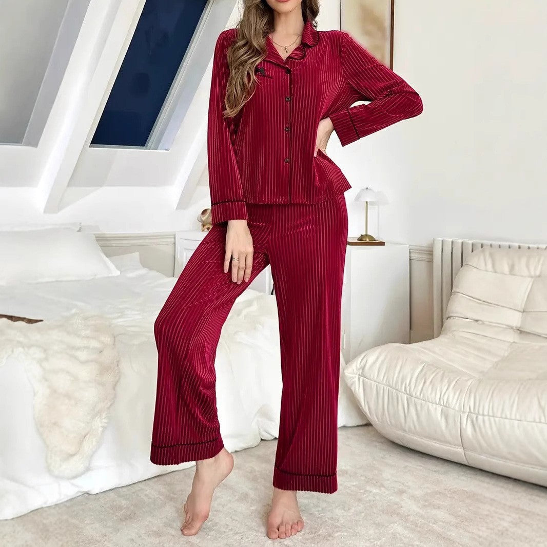 Damer Lyxigt Pyjamaset med fina ränder Mirla-Eva Jonsson
