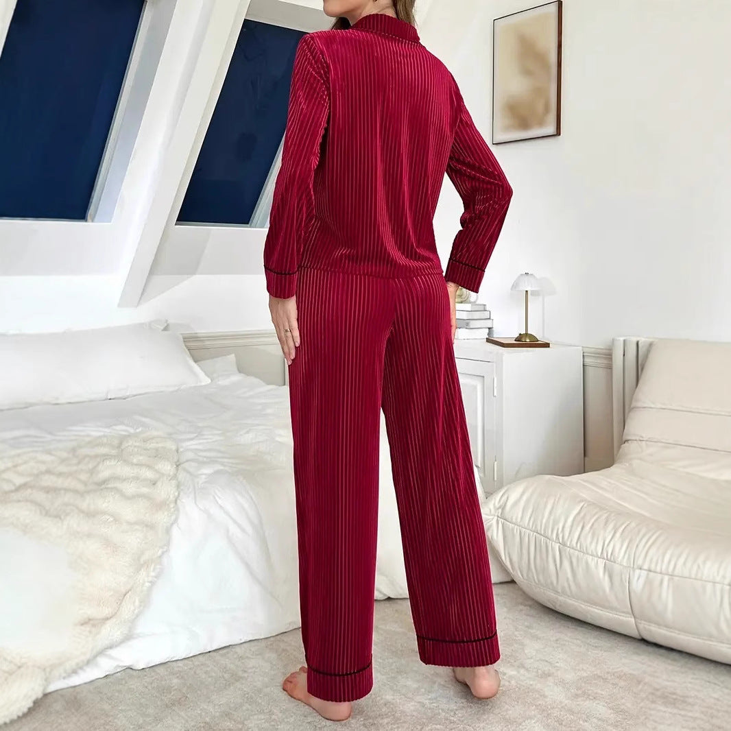 Damer Lyxigt Pyjamaset med fina ränder Mirla-Eva Jonsson