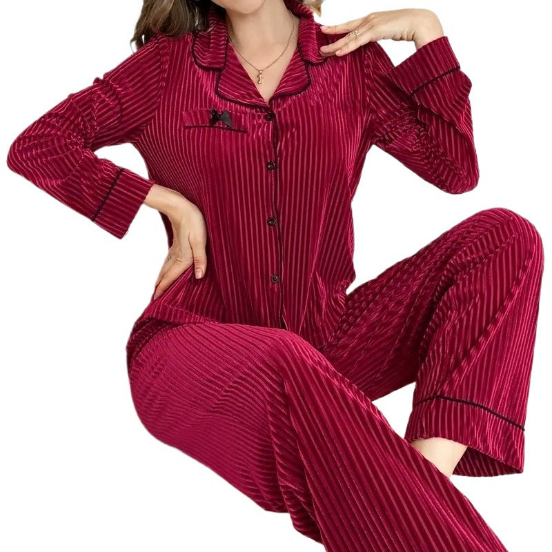 Damer Lyxigt Pyjamaset med fina ränder Mirla-Eva Jonsson