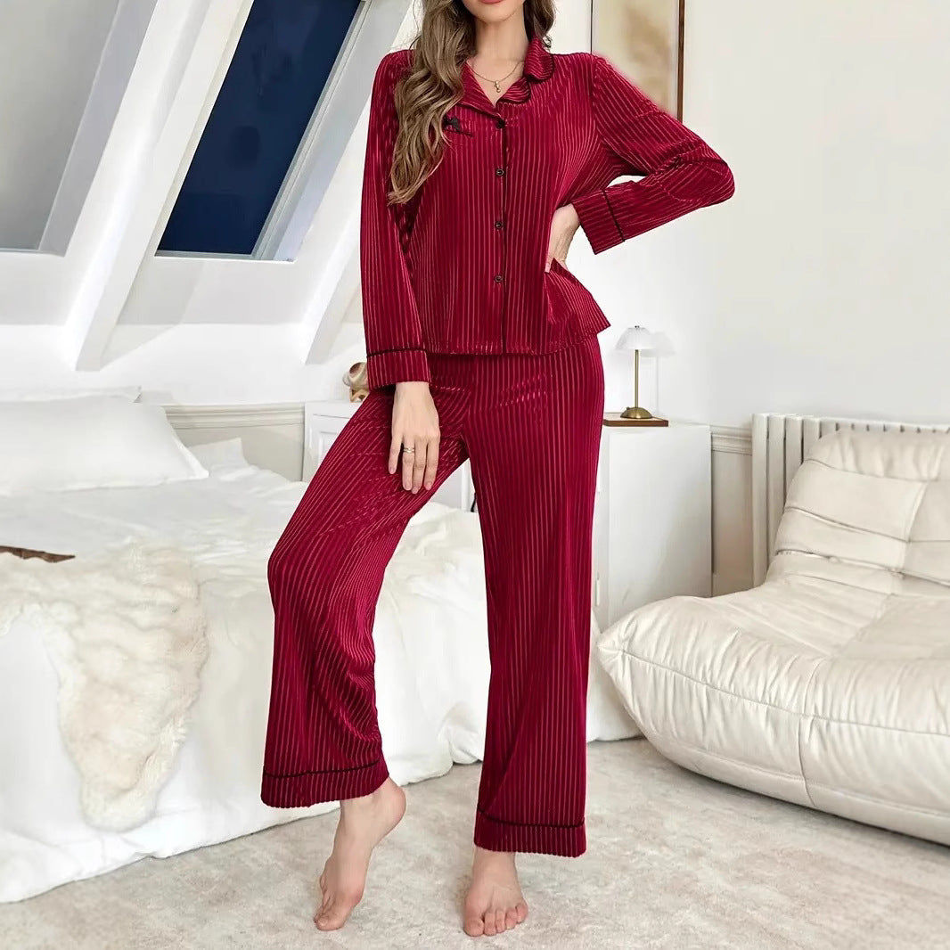 Damer Lyxigt Pyjamaset med fina ränder Mirla-Eva Jonsson