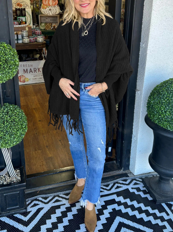 Damer Mångsidig Poncho med Fransar Eva Jonsson-Eva Jonsson