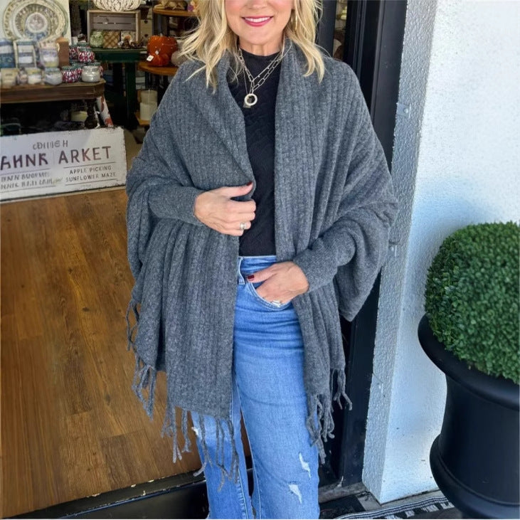 Damer Mångsidig Poncho med Fransar Eva Jonsson-Eva Jonsson