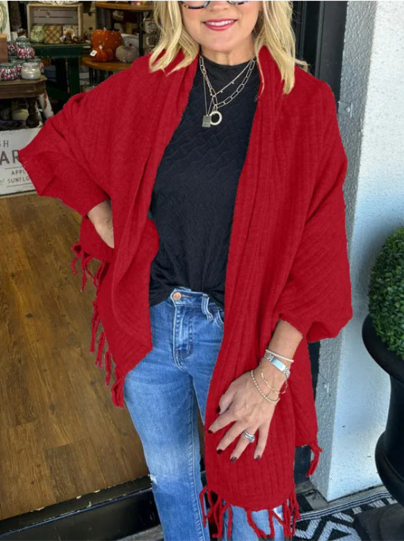 Damer Mångsidig Poncho med Fransar Mirla-Eva Jonsson