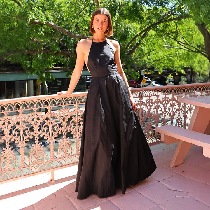 Damer Maxi Kjol med Hög Midja och Elegant Chiffon Överdrag-Eva Jonsson