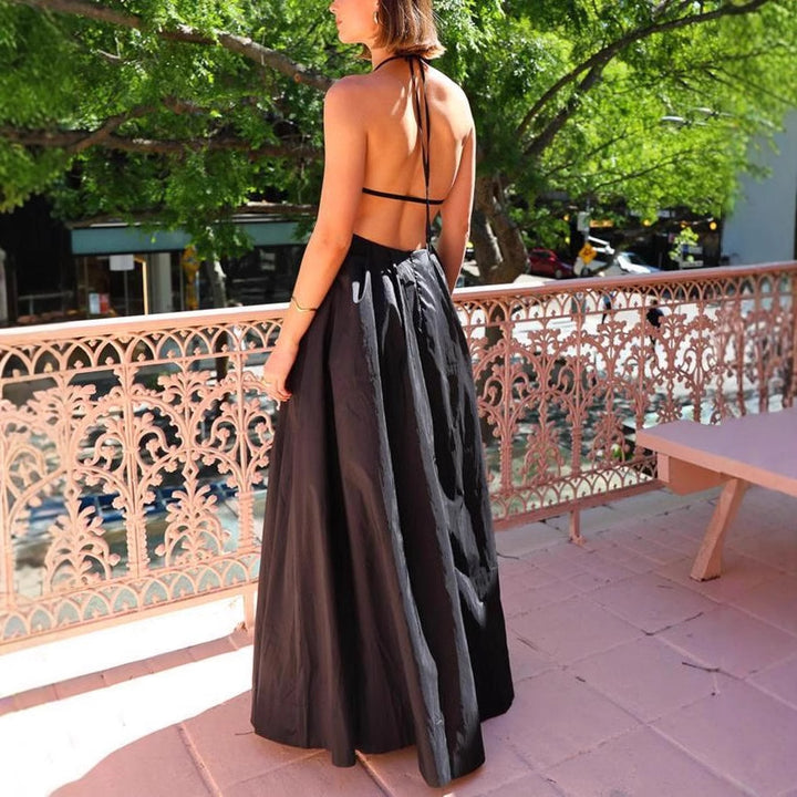 Damer Maxi Kjol med Hög Midja och Elegant Chiffon Överdrag-Eva Jonsson