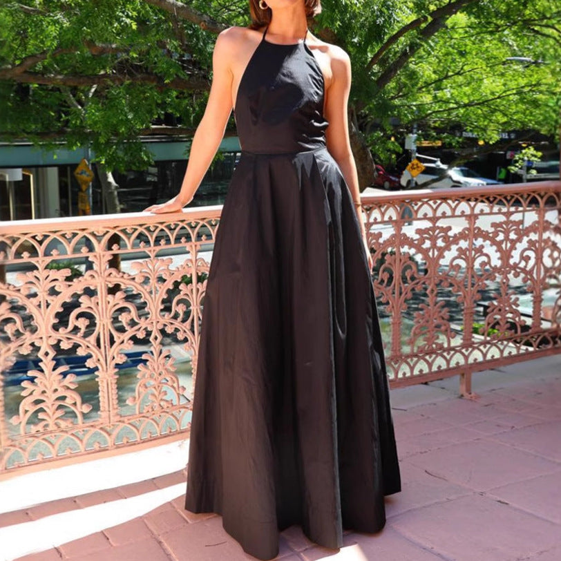 Damer Maxi Kjol med Hög Midja och Elegant Chiffon Överdrag-Eva Jonsson